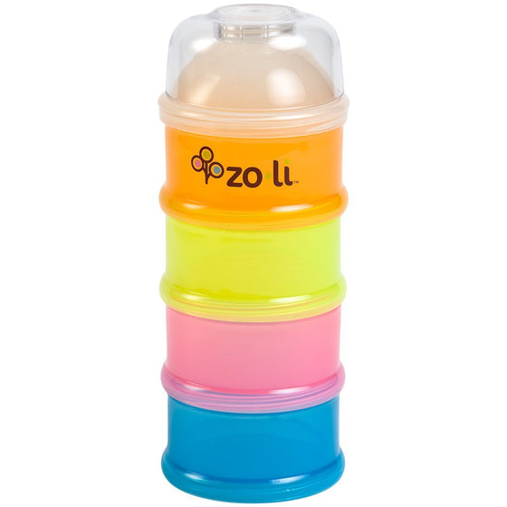 on the go stackable travel formula dispenser, baby powder container