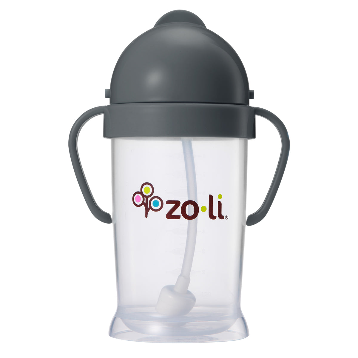 Zoli Bot Weighted Straw Sippy Cup - Ash Grey