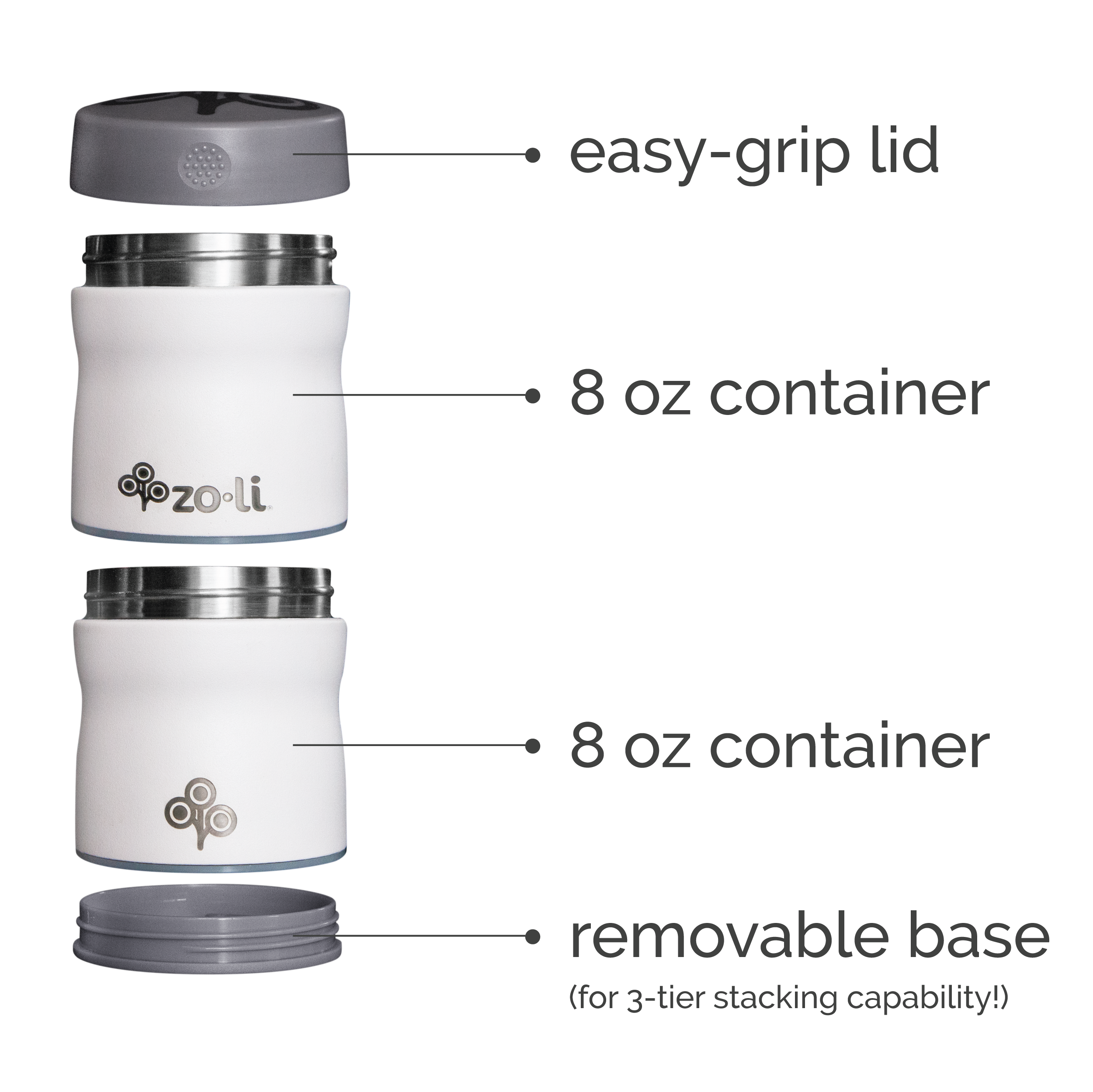 Stainless Steel Insulated Food Storage Container 8 oz