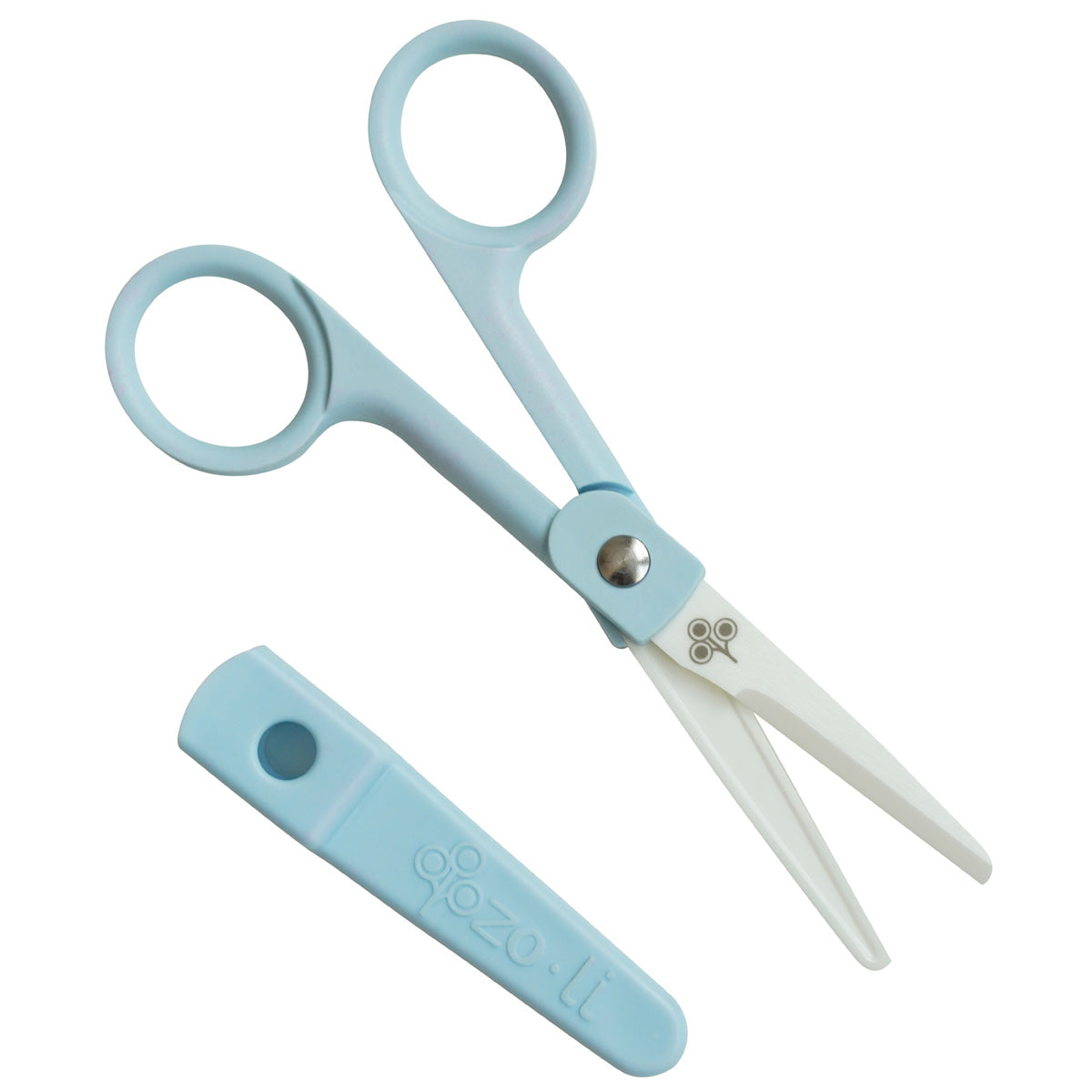 2-Pk) Little Sprout Baby Food Scissors with Covers Stainless Steel
