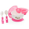 suction cup bowl and plate feeding set utensils included with freshness lid