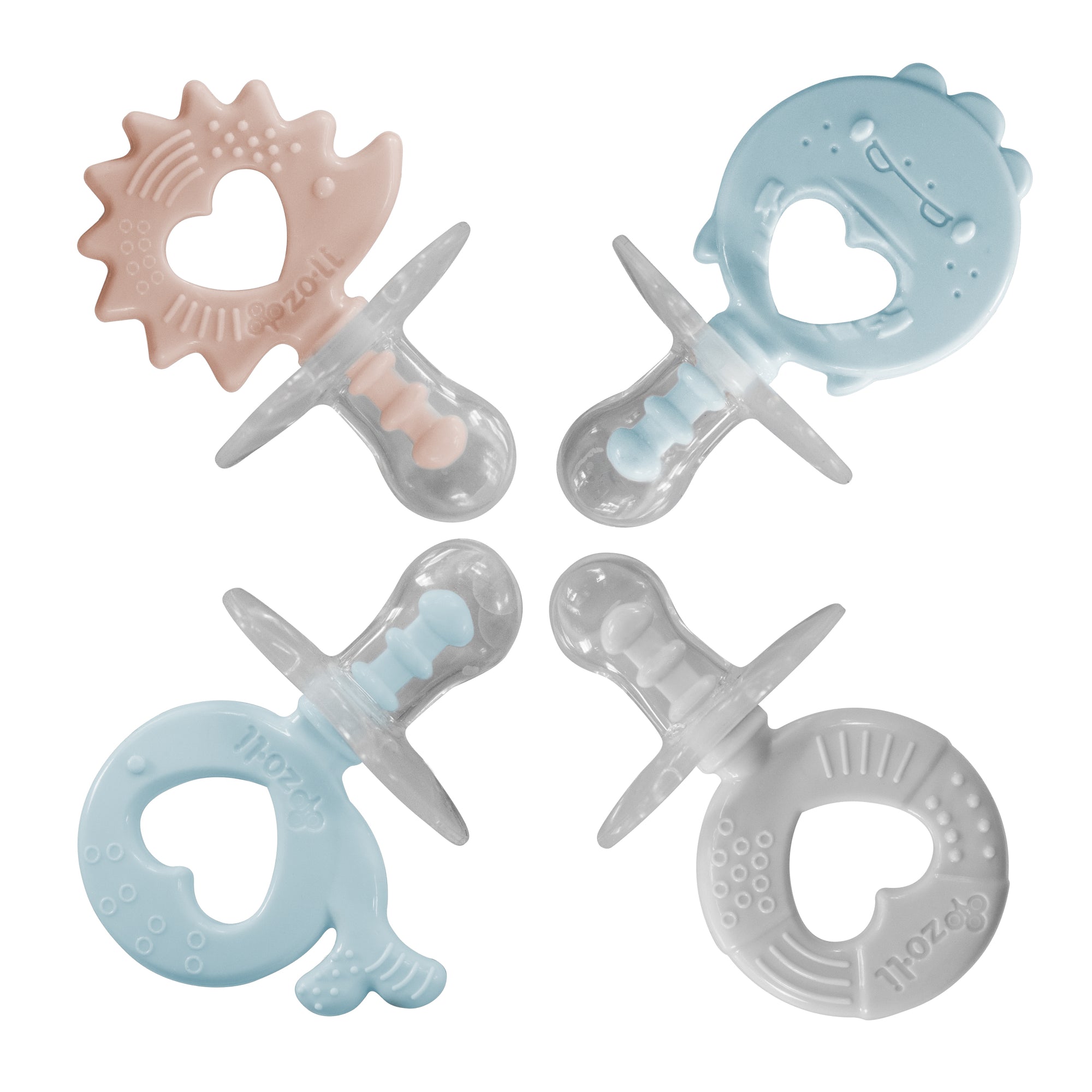 pacifier for babies and toddlers with teether inside all handle designs