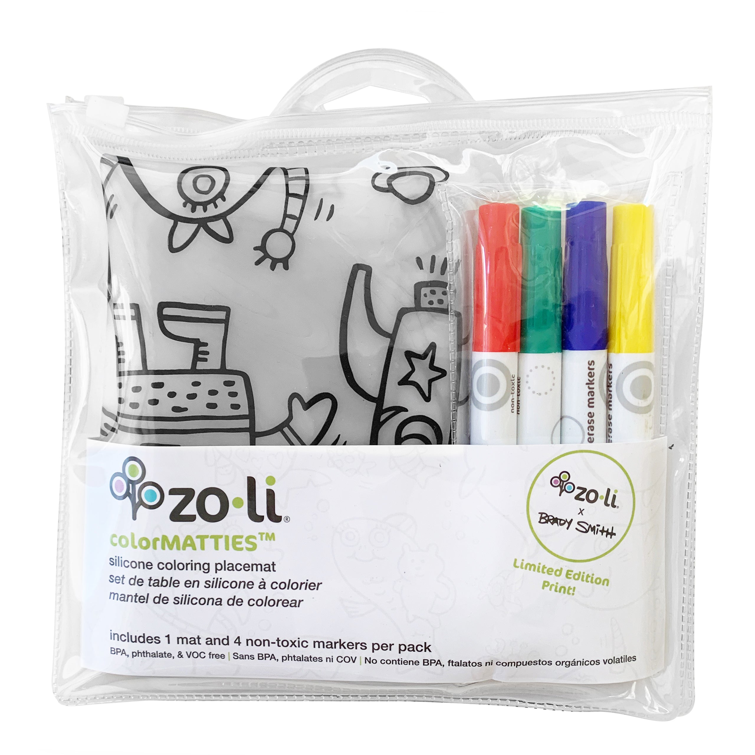 Reusable Colorable Placemats for Kids | ZoLi x Brady Smith