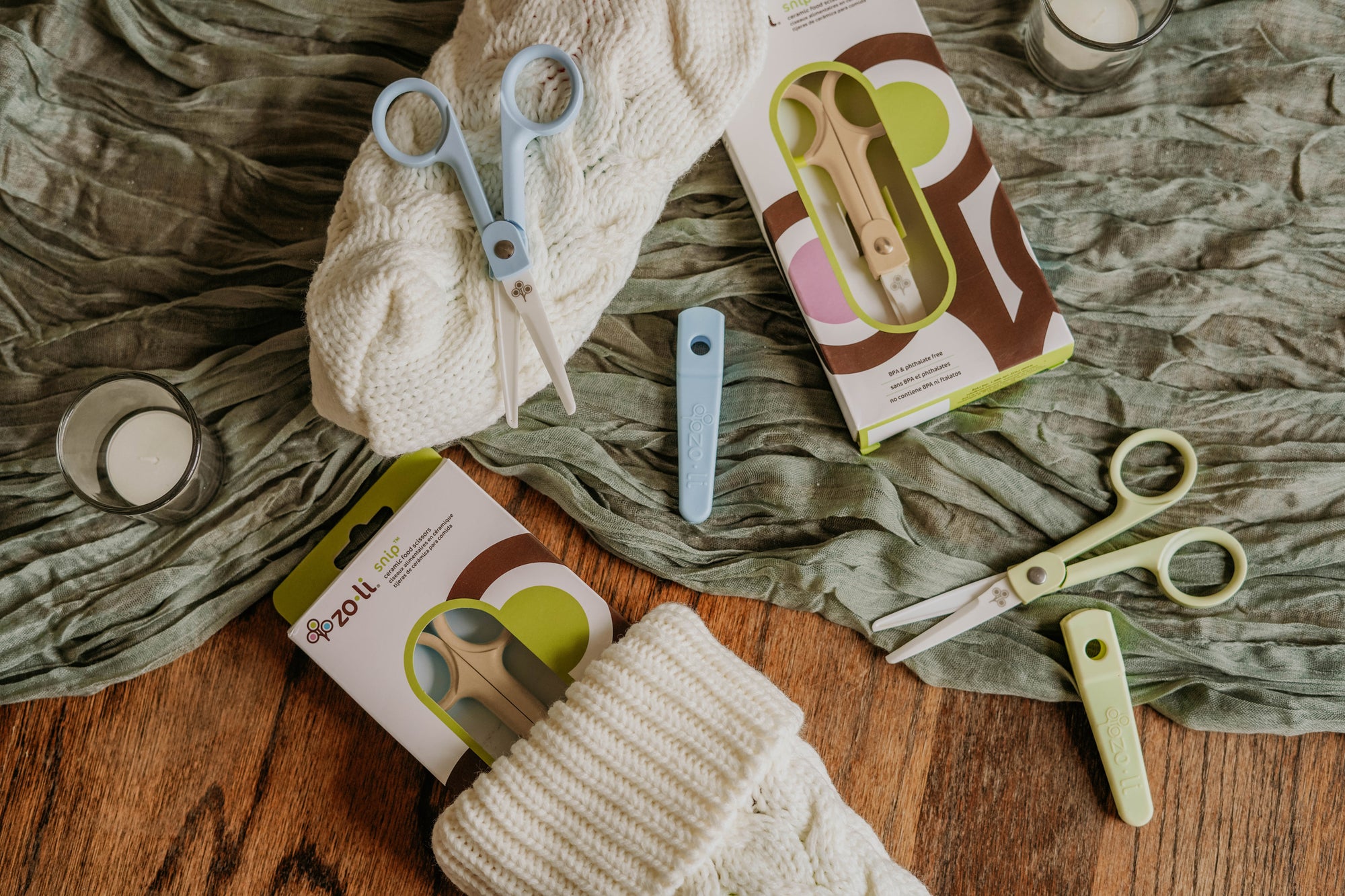 Baby Food Scissors Ceramic Scissors Portable Infant Feeding Aid