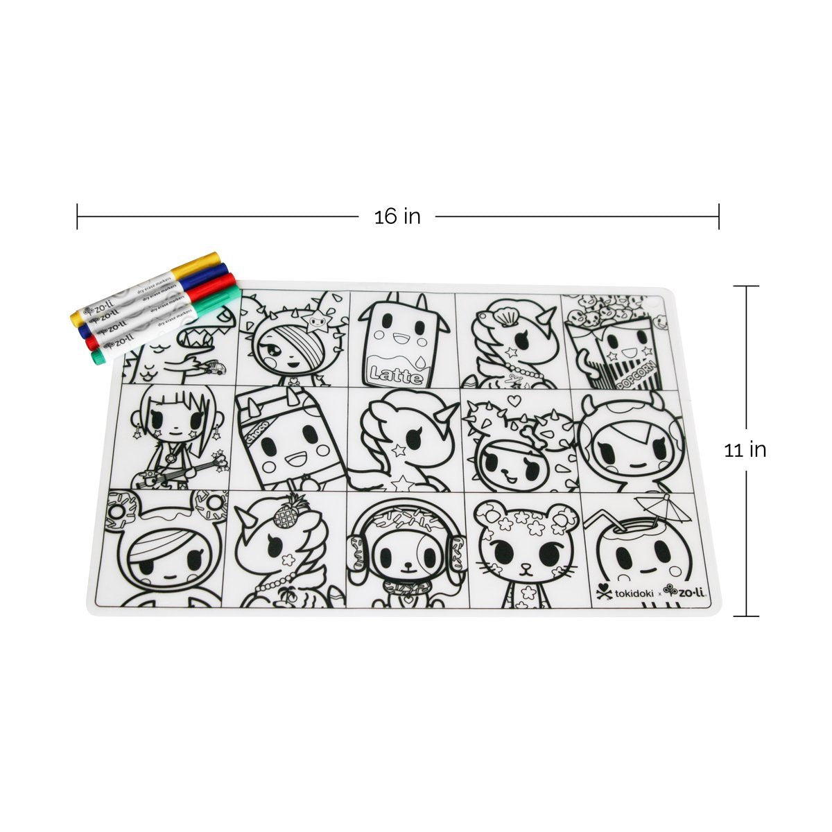 tokiMATTIES-tokidoki-colorable-placemats