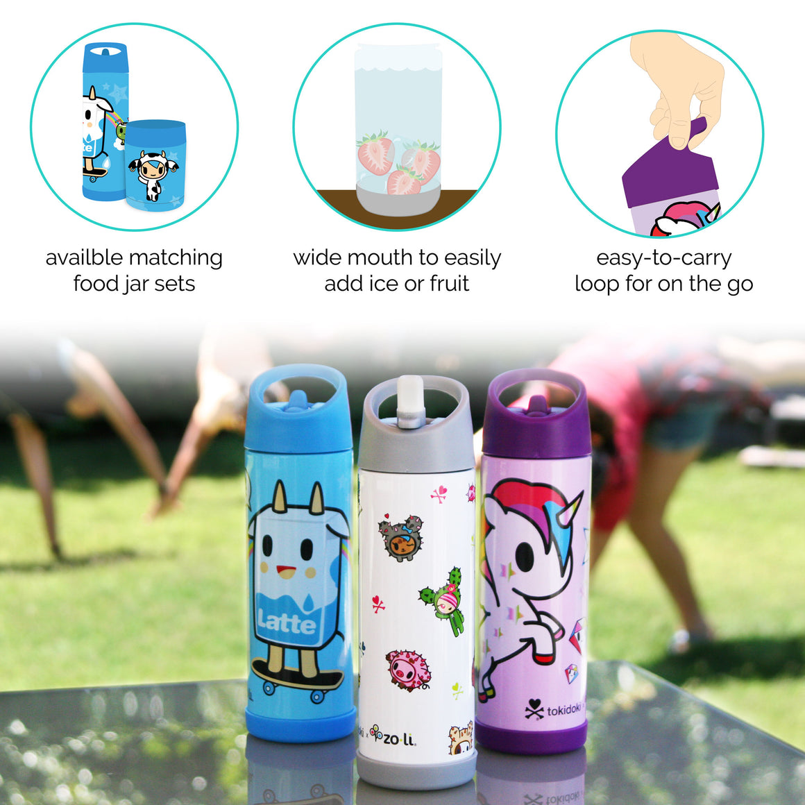 Tokidoki Character Stainless Steel Water Bottles